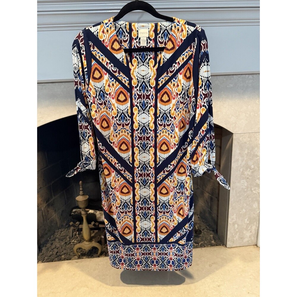 Chico’s Okay Medallion Dress Size Medium Or Chico’s Brand Size 1